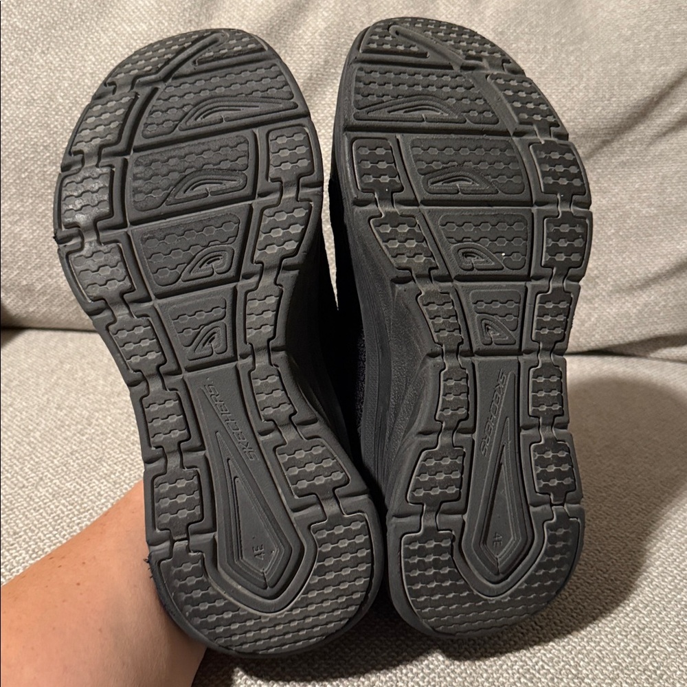Skechers D’LUX Walker Black Comfort Walkers 10 Extra wide - Picture 6 of 10